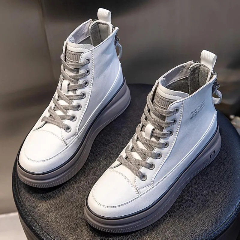 StreetStyle Sky-High: Platform Leather Sneakers 2023/2024